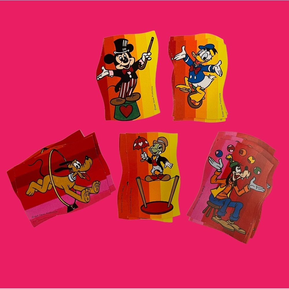 Vintage Disney Valentines 1970s Mickey Donald Pluto Jiminy Cricket Goofy 70s